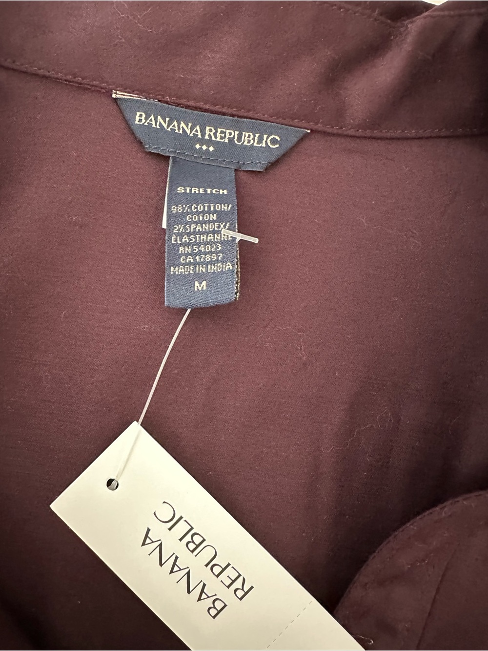 Banana Republic Slim Button-Down Shirt in Plum M - Picture 6 of 6